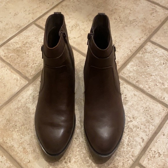 Leather crown vintage booties new brown size 8 - Picture 2 of 7